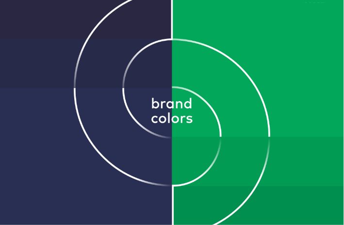 Identiteti i CBS përfaqësohet nga ngjyra blu e errët, jeshile dhe e bardhë si simbolet bazë që përputhin vlerat e CBS me klientët